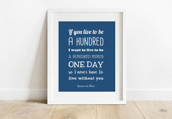 Winnie The Pooh Anniversary Gift Quote Print, 2 of 6