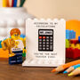 Custom Lego® Brick Minifig Maths Teacher Gift Personalised With Name, Fun Math Joke Gift For Teacher, thumbnail 2 of 12