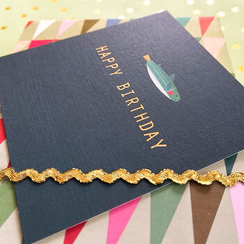 Gold Foiled Birthday Fish Card, 5 of 5