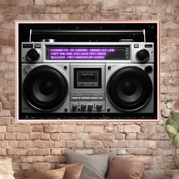 Custom Song Memory Anniversaty Boombox Music Gift For Him, 9 of 9