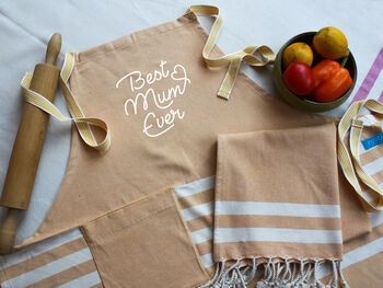 Personalised Cotton Apron Tea Towels, Gift For Mums, 2 of 12