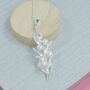 Sterling Silver Fern Leaf And Freshwater Pearl Pendant, thumbnail 2 of 3
