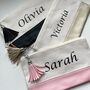 Personalised Tassel Canvas And Faux Leather Cosmetic Bags, thumbnail 3 of 5