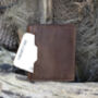 Artsan Range Men's Compact Brown Leather Trifold Wallet, thumbnail 2 of 7