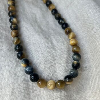 Edie Sterling Silver Tiger's Eye Necklace, 7 of 7