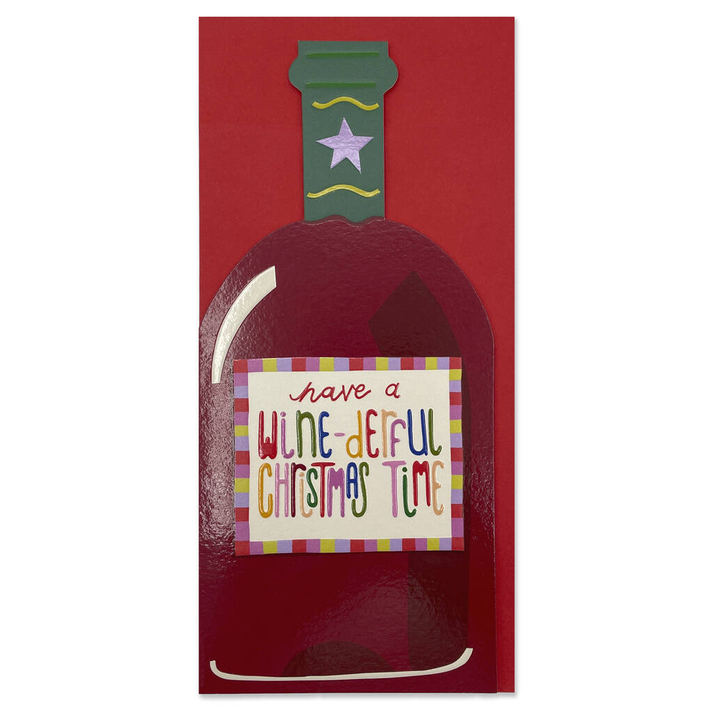 'Have A Wine Derful Christmas Time' Card, 1 of 2