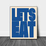 'Let's Eat' Kitchen Art Print, thumbnail 4 of 4