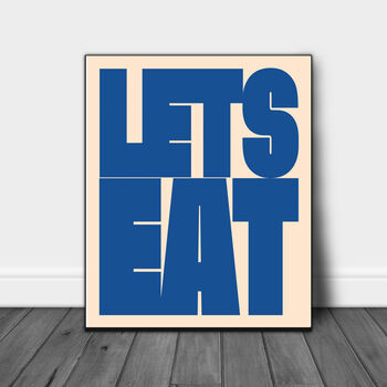 'Let's Eat' Kitchen Art Print, 4 of 4