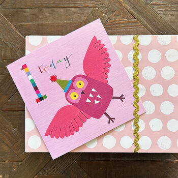 Owl 1st Birthday Card, 3 of 4