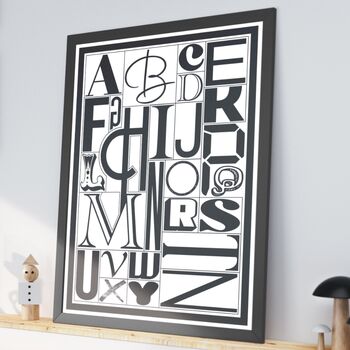 Alphabet Typography A3, A4 Or A5 Print, 3 of 4