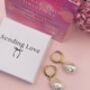 Large Pearl Hoop Earrings, thumbnail 4 of 5