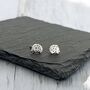 Sterling Silver Hedgehog Stud Earrings, thumbnail 2 of 7