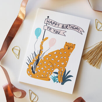 Happy Birthday To You Leopard Birthday Card, 3 of 5