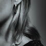 Linear Teardrop Earrings, thumbnail 2 of 8