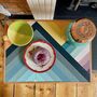 Colourful Wooden Mosaic Topped Side Table, thumbnail 4 of 4