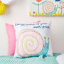 Children's Personalised Snail Cushion, thumbnail 2 of 2