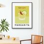 Cocktail Print Spicy Margarita Art, thumbnail 1 of 3