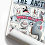 Arctic Animals In The Bathroom, Funny Toilet Art, thumbnail 4 of 7