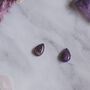 925 Silver Amethyst Rain Drop Stud Earrings, thumbnail 1 of 3