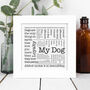 Framed 'My Dog' Print Dog Lover Gift, thumbnail 1 of 7