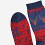 Men's Bamboo Socks Stag Fair Isle Red, thumbnail 4 of 5