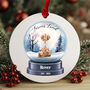 Snow Globe Memorial Bauble – Personalised Pet Christmas Ornament – Custom Pet Loss Decoration – Pet Remembrance Acrylic Bauble Keepsake, thumbnail 1 of 4