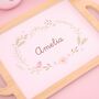 Personalised Pink Wooden Tea Set Toy 3y+, thumbnail 2 of 4