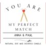 Perfect Match Personalised Anniversary Candle Gift For Him Or Her, thumbnail 9 of 9