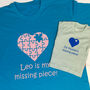 Personalised Piece Of My Heart T Shirt Set, thumbnail 1 of 7