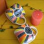 Hand Thrown And Decorated Vibrant Sunshine Mug, thumbnail 3 of 5