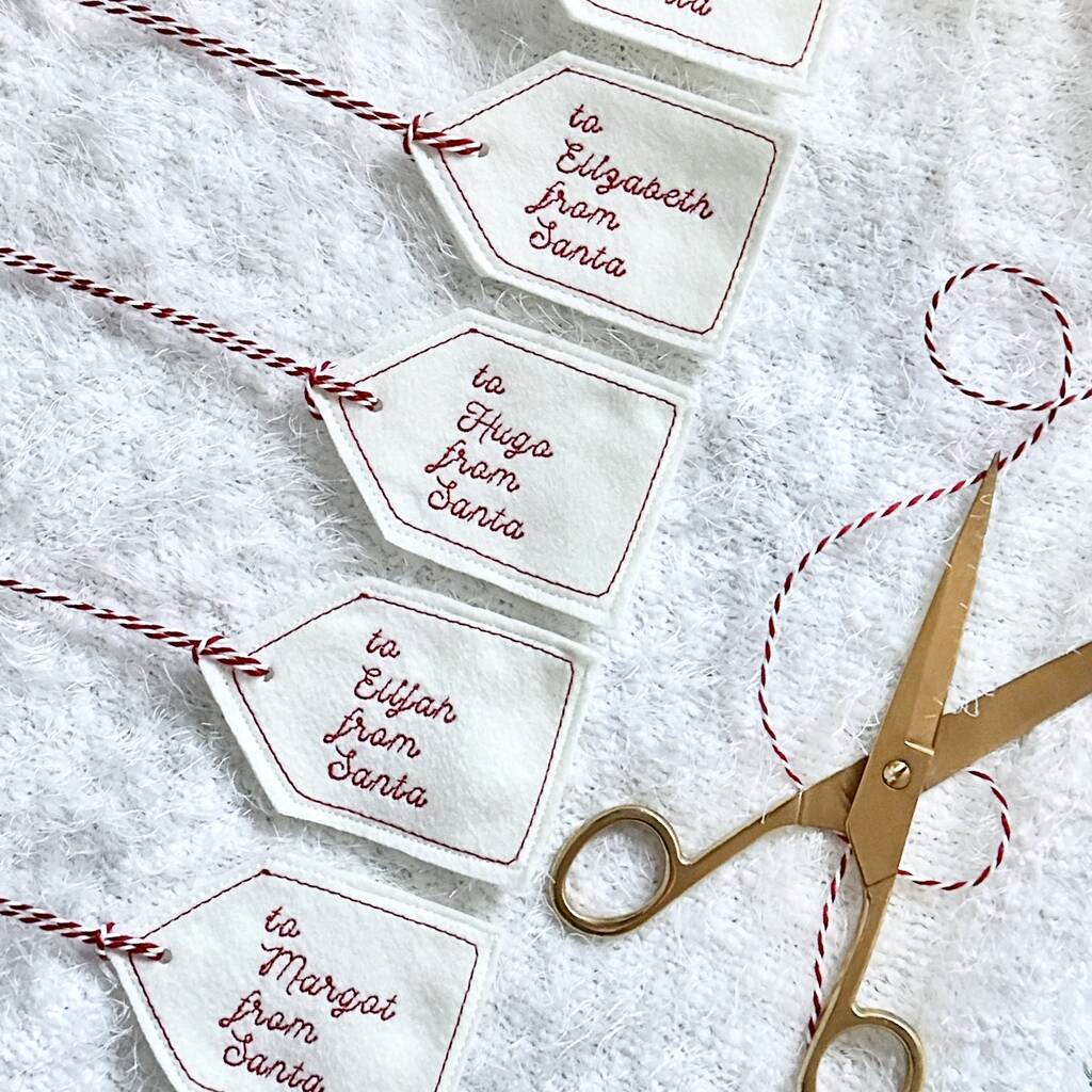 Personalised Gift Tag Reusable For Stockings And Santa Sacks, 1 of 9