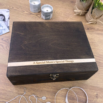Veneer Personalised Wooden Jewellery Box, 2 of 12