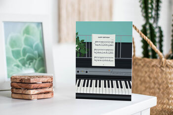 Electric Piano Birthday Card | Sheet Music Card, 6 of 6