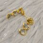 Green Amethyst Gold Plated Sterling Silver Earrings, thumbnail 5 of 6