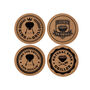 Set Of Four Loft BBQ Round Cork Coasters In Gift Box, thumbnail 2 of 2