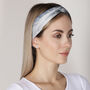 Tie And Dye Greys Mulberry Silk Headband, thumbnail 5 of 6