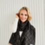 Winter Scarf Woven Black, thumbnail 1 of 5