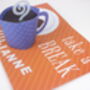 Personalised Pop Up Blue Coffee Cup Birthday Card, thumbnail 2 of 4