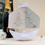 25th Silver Wedding Anniversary Paper Boat Card, thumbnail 4 of 12