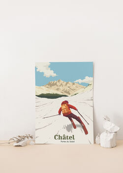 Chatel Ski Resort France Travel Poster Art Print, 2 of 8