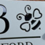 Personalised Heart Wing Bee Design House Acrylic Number Sign, thumbnail 3 of 5
