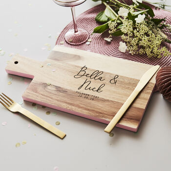 Couples Personalised Chopping Board, 3 of 8