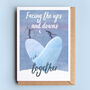 Skiing Couple Anniversary Or Valentine's Card 'Facing The Ups And Downs Together', thumbnail 1 of 2
