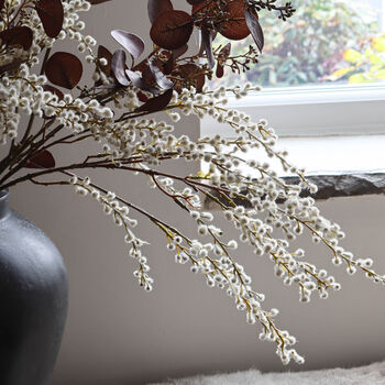 Faux Burgundy Eucalyptus And Willow Arrangement, 2 of 3