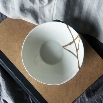 Kintsugi Bowl, Japanese Style Porcelain Bowl, 3 of 4