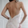 Ivory Macramé Lace Boho Wedding Dress With Open Back And Train, thumbnail 4 of 12