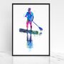 Personalised Paddle Board Sup Print, thumbnail 2 of 4