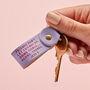 Personalised 'Any Message' Leather Keyring, thumbnail 1 of 9