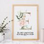 She Is Clothed In Strength And Dignity Gold Blush Print, thumbnail 4 of 6