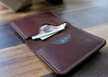 Italian Leather Folding Card Wallet, 4 of 6